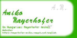 aniko mayerhofer business card